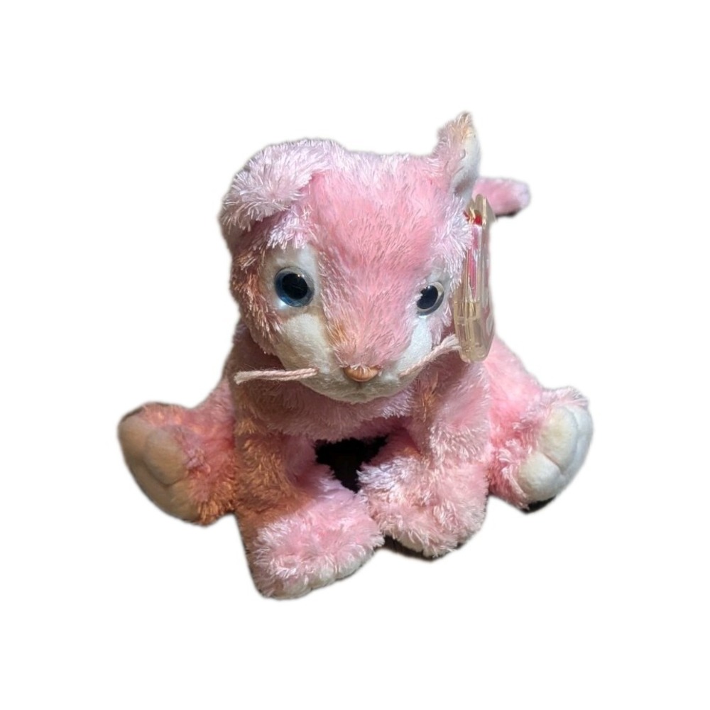 Ty Beanie Babies Carnation The Pink Cat New MWMT Crystal Blue Eyes Sealed Tag